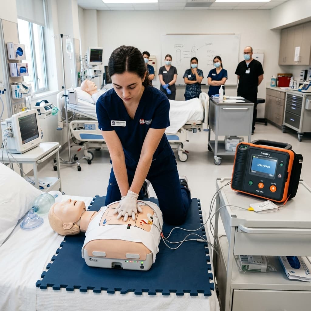 BLS CPR & AED Manikin Training Simulation Lab