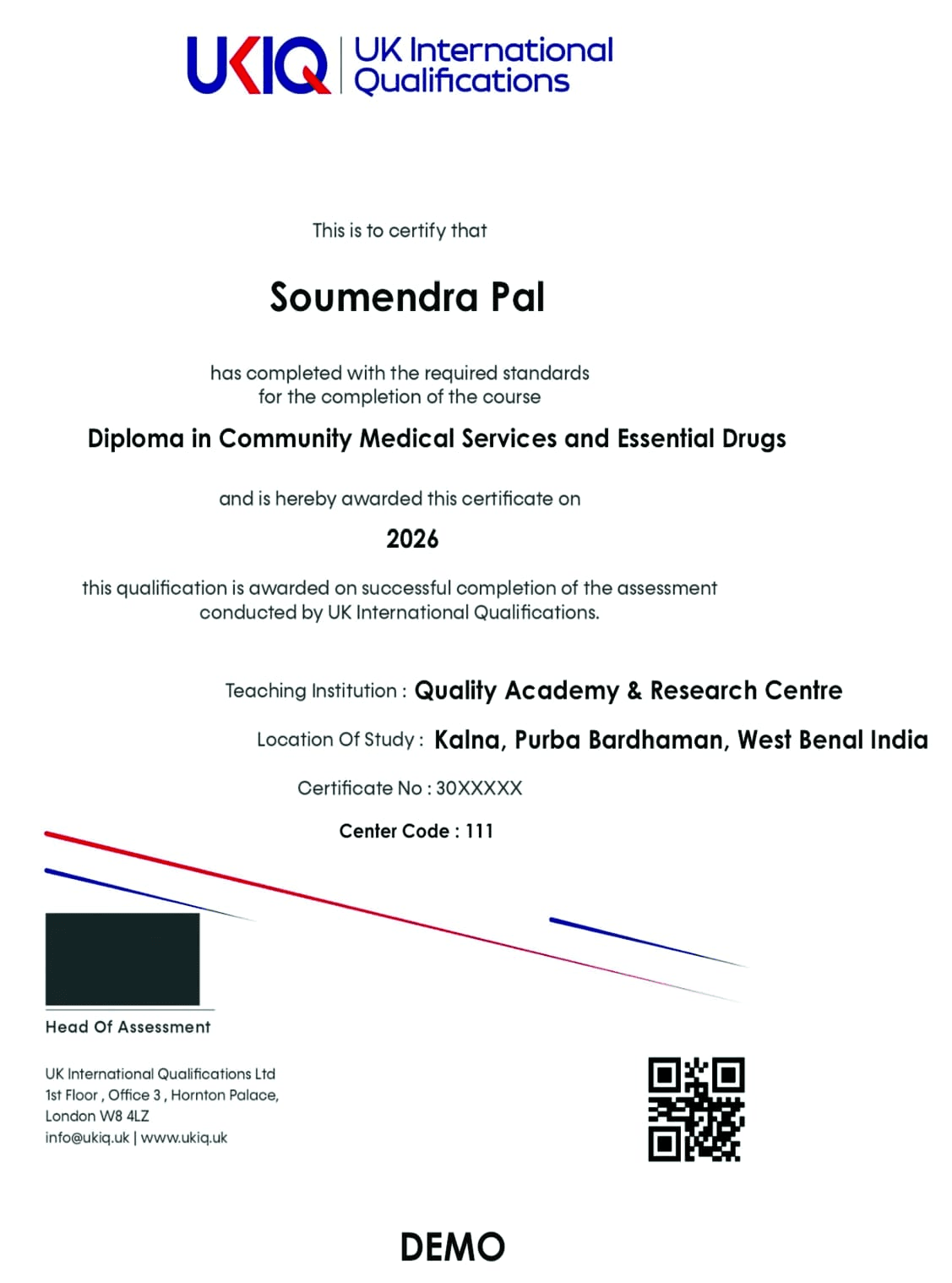 UK International Approval Demo